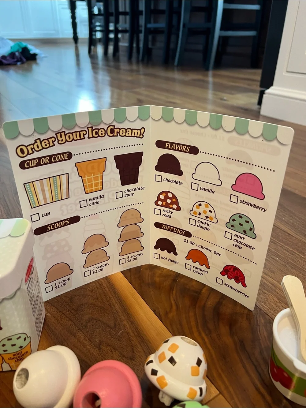 Melissa and Doug frozen treat set.